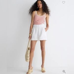 NWT Pull-on linen short in flax, size XXS
